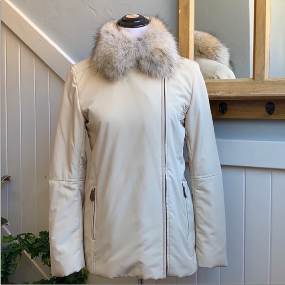 Ralph Lauren Black Label Fur Collar Puff Jacket in Tan - Picture 11 of 14